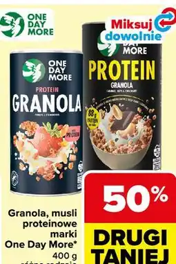 Carrefour Granola, musli proteinowe marki One Day More oferta