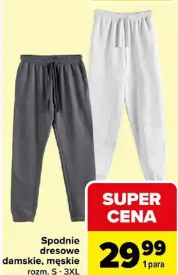 Carrefour Spodnie dresowe damskie, męskie rozm. S - 3XL oferta