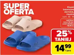 Carrefour Klapki basenowe damskie, męskie rozm. 36 - 41 oferta