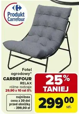 Carrefour Fotel ogrodowy Carrefour Relax różne rodzaje oferta