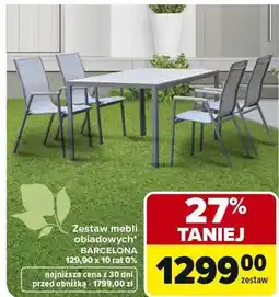 Carrefour Zestaw mebli obiadowych Barcelona oferta