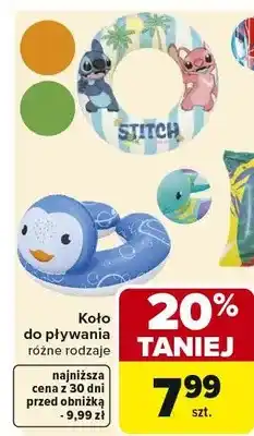 Carrefour Koło do pływania różne rodzaje oferta