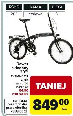 Carrefour Rower składany 20 Compact One oferta