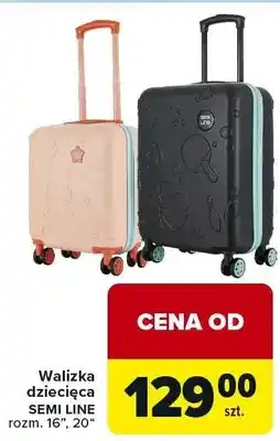 Carrefour Walizka dziecięca Semi Line rozm. 16, 20 oferta