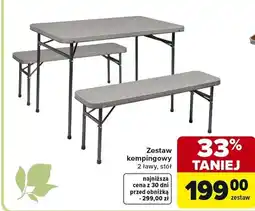 Carrefour Zestaw kempingowy z ławy, stół oferta
