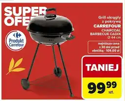 Carrefour Grill okrągły z pokrywą Carrefour Charcoal Barbecue Cadix oferta