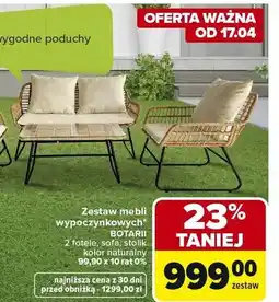 Carrefour Zestaw mebli wypoczynkowych Botarii oferta