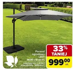 Carrefour Parasol ogrodowy LED oferta