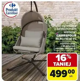 Carrefour Fotel ogrodowy z baldachimem i krzesłem Carrefour oferta