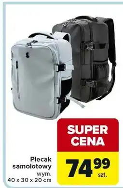 Carrefour Plecak samolotowy 40 x 30 x 20 cm oferta