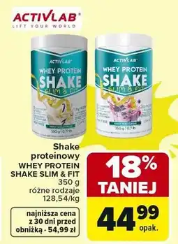 Carrefour Shake proteinowy Whey Protein Shake Slim & Fit różne rodzaje oferta