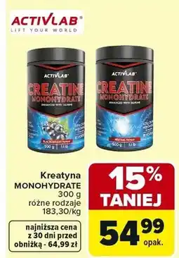 Carrefour Kreatyna Monohydrat różne rodzaje oferta