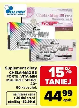 Carrefour Suplement diety Chela-Mag B6 Forte, Vita-Min Multiple Sport oferta