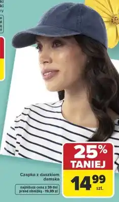Carrefour Czapka z daszkiem damska oferta