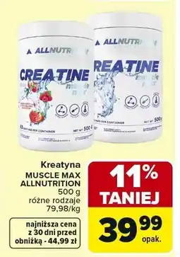 Carrefour Kreatyna muscle max różne rodzaje oferta