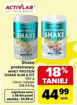Carrefour Shake proteinowy WHEY PROTEIN SHAKE SLIM & FIT oferta