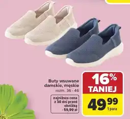 Carrefour Buty wsuwane damskie, męskie oferta