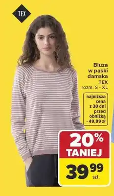 Carrefour Bluza w paski damska TEX oferta