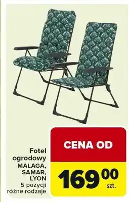 Carrefour Fotel ogrodowy Malaga, Samar, Lyon różne pozycje, różne rodzaje oferta