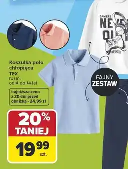 Carrefour Koszulka polo chłopięca oferta
