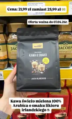 Dino Kawa świeżo mielona 100% Arabica o smaku likieru irlandzkiego oferta