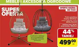 Carrefour Fotel ogrodowy bujany składany oferta