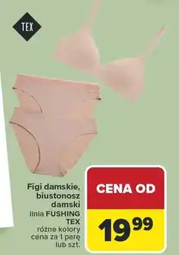 Carrefour Figi damskie, biustonosz damski różne kolory cena za 1 parę lub szt oferta