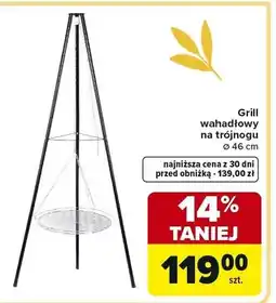 Carrefour Grill wahadłowy na trójnogu oferta