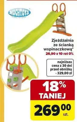 Carrefour Zjeżdżalnia ze ścianką wspinaczkową 26,90 x 10 rat 0% oferta