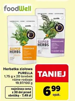 Carrefour Herbatka ziołowa Purella różne rodzaje oferta