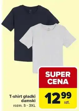Carrefour T-shirt gładki damski oferta