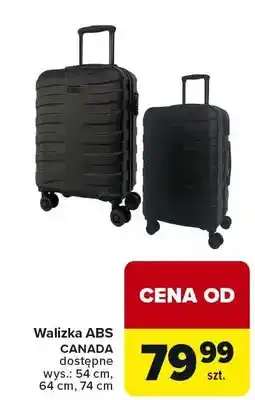 Carrefour Walizka ABS Canada dostępne wys.: 55 cm, 64 cm, 74 cm oferta