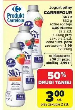 Carrefour Jogurt pitny Skyr oferta