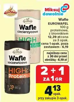 Carrefour Wafle Eurowafel proteinowe, z błonnikiem oferta