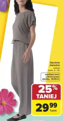 Carrefour Spodnie damskie casual oferta