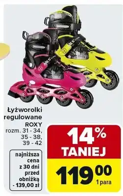 Carrefour Łyżworolki regulowane Roxy oferta