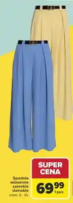 Carrefour Spodnie wiosenne szerokie damskie oferta