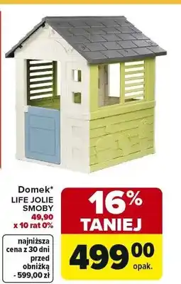 Carrefour Domek Life Jolie Smoby 49,90 x 10 rat 0% oferta