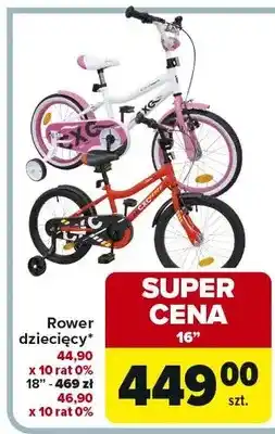 Carrefour Rower dziecięcy 16 oferta