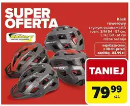 Carrefour Kask rowerowy z tylnym światłem LED różne rodzaje L/XL 58 - 61 cm oferta