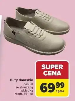 Carrefour Buty damskie casual ze skórzaną wkładką oferta