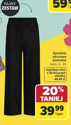 Carrefour Spodnie ażurowe damskie oferta