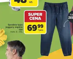 Carrefour Spodnie typu joggery męskie oferta