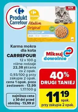 Carrefour Karma mokra dla kota różne rodzaje oferta