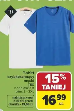 Carrefour T-shirt szybkoschnący męski z odblaskiem oferta