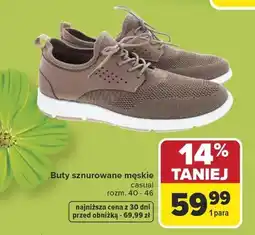 Carrefour Buty sznurowane męskie casual oferta
