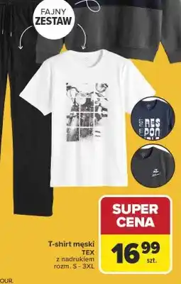 Carrefour T-shirt męski z nadrukiem oferta