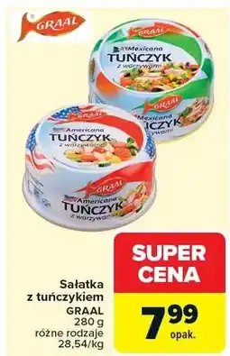 Carrefour Sałatka z tuńczykiem Graal różne rodzaje oferta