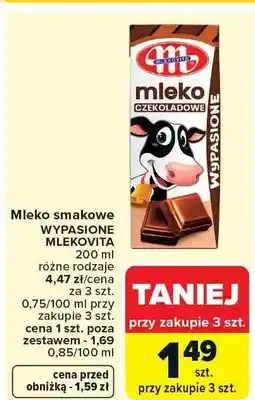 Carrefour Mleko smakowe wypasione oferta