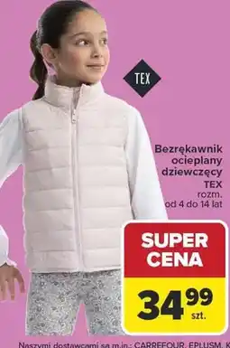 Carrefour Bezrękawnik ocieplany dziewczęcy TEX oferta